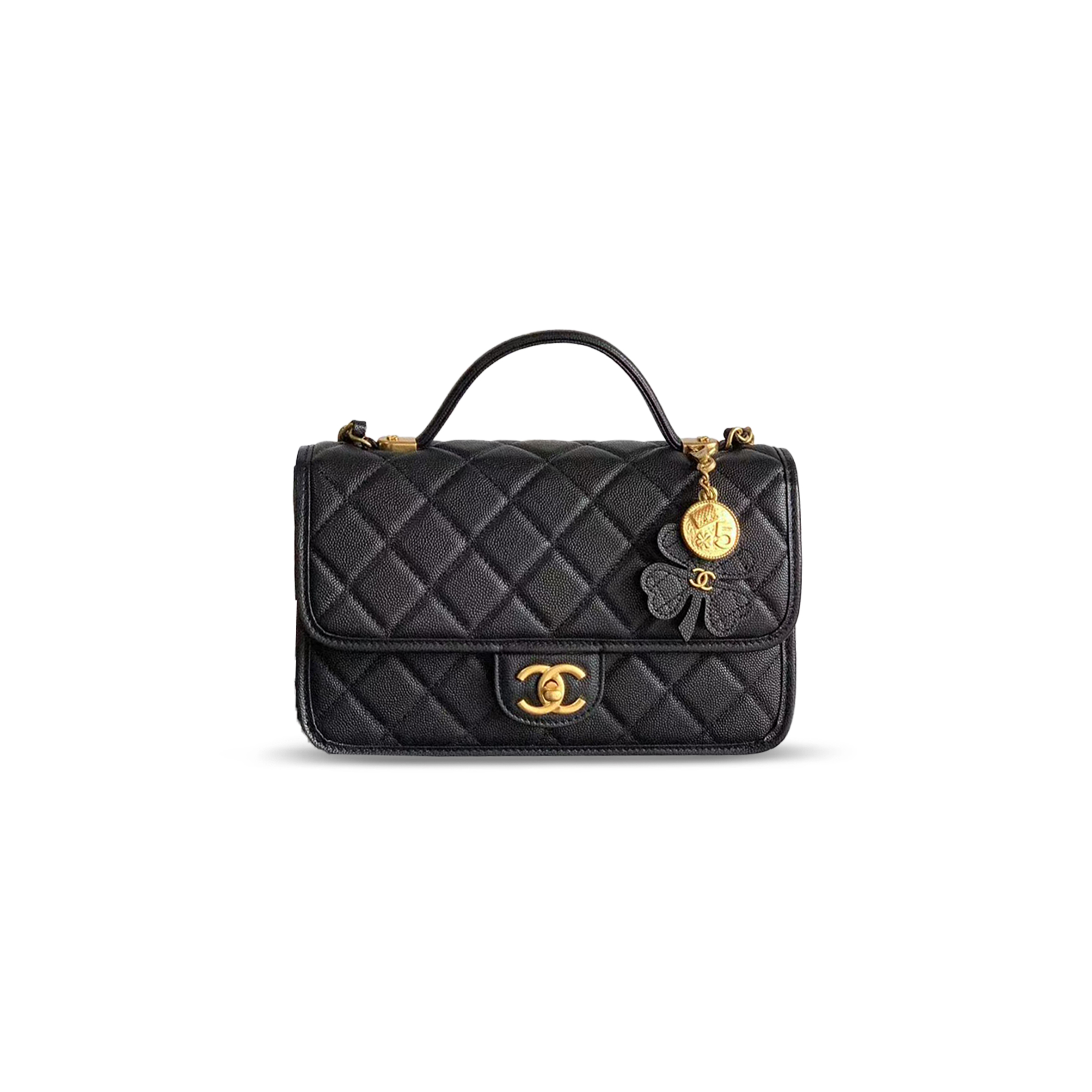 CHANEL FLAP BAG WITH TOP HANDLE AS3653 (25*16.5*8.5cm)